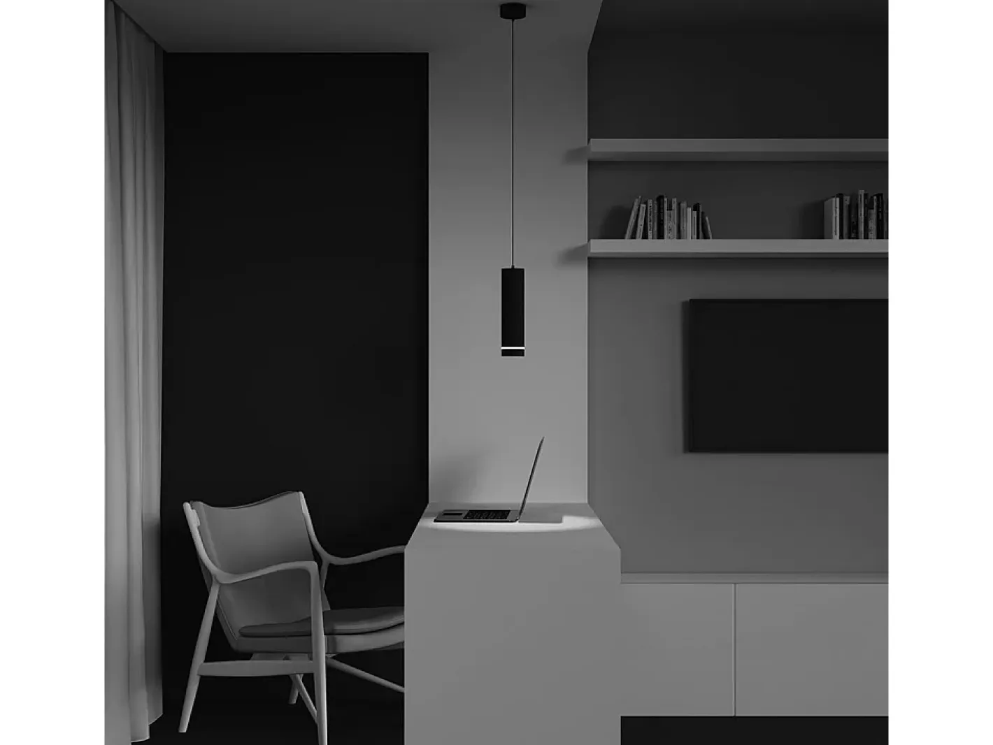 Maytoni Orlo Plafón LED Integrado Colgante 4000K Negro