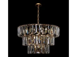 Online Maytoni Puntes Moderna lámpara de techo colgante dorada Puntes de 3 niveles y 18 luces Dorado