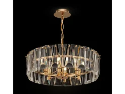 Maytoni Puntes Moderna lámpara de techo colgante cilíndrica dorada Puntes de 6 luces Dorado Discount