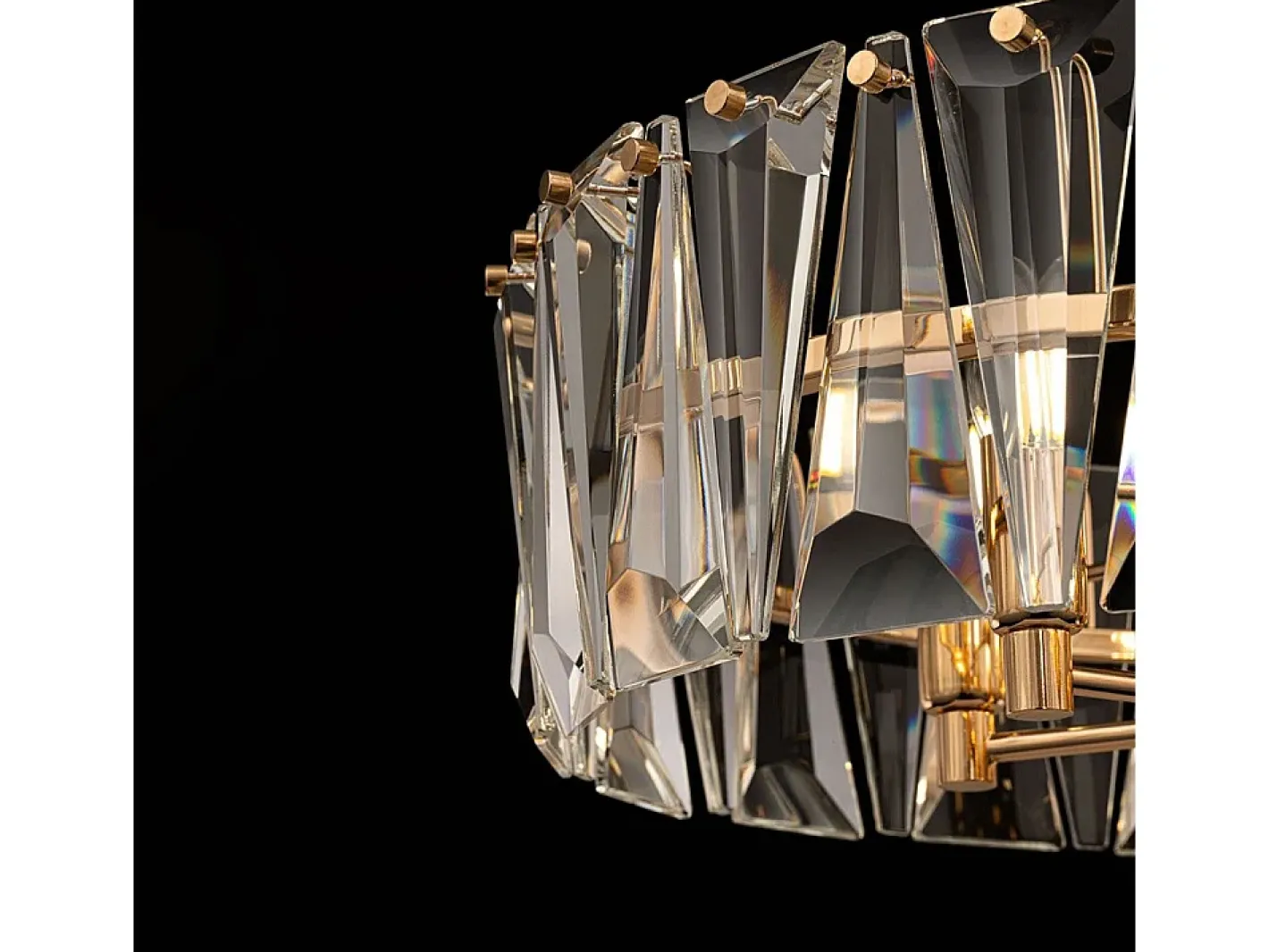 Maytoni Puntes Moderna lámpara de techo colgante cilíndrica dorada Puntes de 6 luces Dorado Discount
