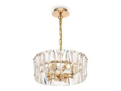 Maytoni Lámpara Suspendida-Puntes Moderna lámpara de techo colgante cilíndrica dorada Puntes de 4 luces Dorado