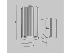 Maytoni Rando Aplique Exterior Moderno E27 IP54 Gris Online