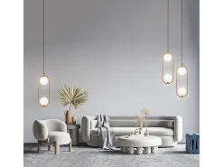 Maytoni Ring Plafón colgante globo moderno 2 luces latón G9 Camel Sale