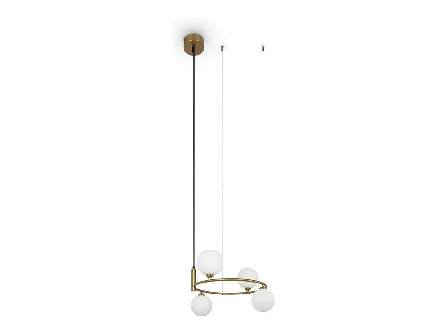 Maytoni Lámpara Suspendida-Ring Plafón colgante globo moderno 4 luces latón G9 Camel