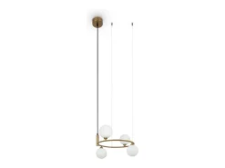 Maytoni Lámpara Suspendida-Ring Plafón colgante globo moderno 4 luces latón G9 Camel