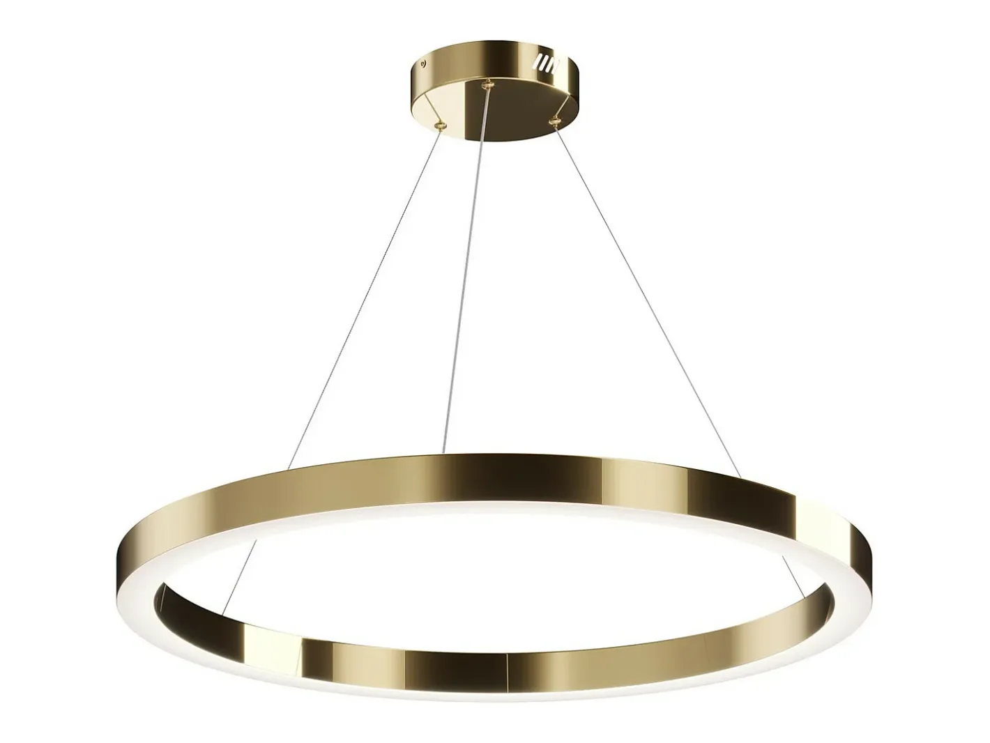 New Maytoni Saturno Moderna lámpara de techo colgante LED integrada, latón, 4200 lm, 4000 K Camel
