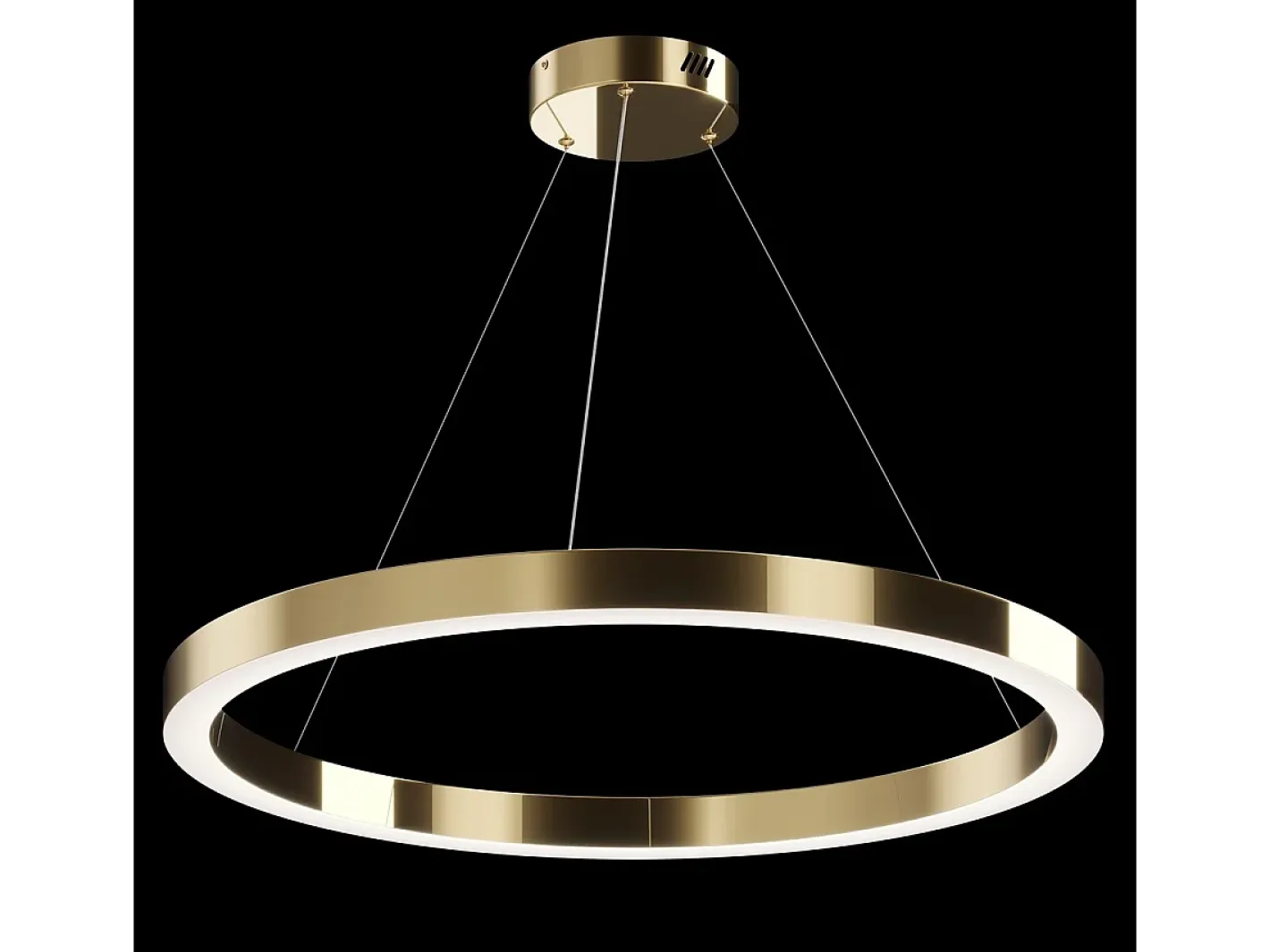 New Maytoni Saturno Moderna lámpara de techo colgante LED integrada, latón, 4200 lm, 4000 K Camel