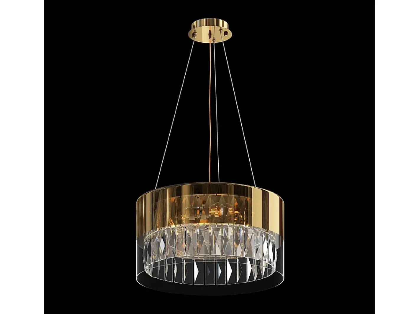 Maytoni Wonderland Plafón colgante cilíndrico moderno Dorado New