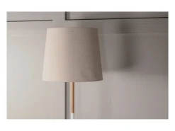 Venture Home Mesita de noche de acero con lámpara integrada Hattman Beige Discount
