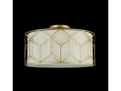 Maytoni Plafón-Messina Plafón Semi Empotrado Cilíndrico , 3 Luces, E27 Dorado