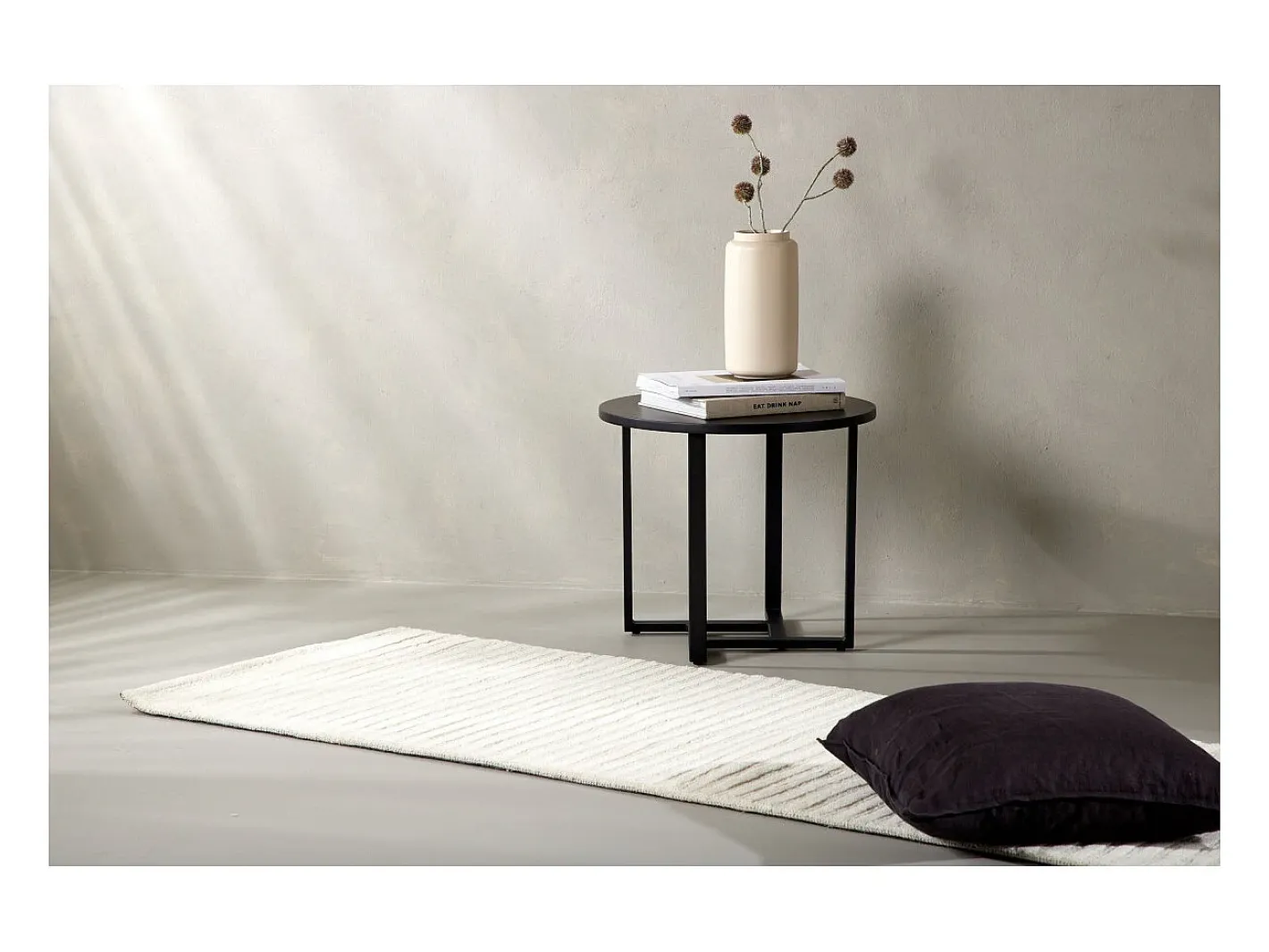 Discount ebuy24 Milton corre 200x72cm color blanco. Marfil