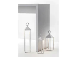 Moderna linterna LED Pic Nic 2,2W IP54 recargable y regulable h. Corten de 67 cm Marru00f3n