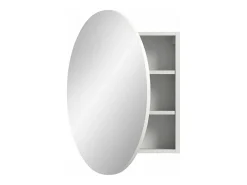 Best ebuy24 Mueble espejo baño Riff Ø70cm 1 puerta . Blanco