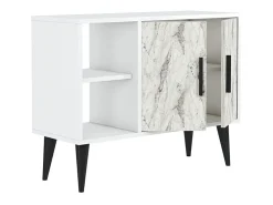 Best Mueble zapatero moderno para recibidor y salón 90x35x70cm Arizona - Efecto mármol Blanco