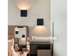 NETTLIFE 4 Aplicaciones LED para Muro Ext/Int, Negras Up Down, IP65, para Casa, Escalera Negro New