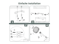 NETTLIFE Plafón-2 Foco de techo E14 para interiores, pantalla de cristal vintage, sin bombillas Blanco