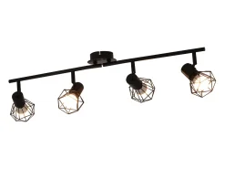 NETTLIFE 4 Focos de Techo s Vintage Retro E14 Industrial Giratorio 350° Metal Interior para Salón Dormitorio Infantil Cocina Negro Discount