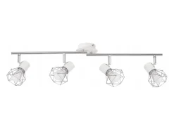 NETTLIFE 4 Focos de Techo Industriales Retro Vintage E14 Giratorios 350° Metal Brillante para Interior Salón Dormitorio Infantil Blanco Online