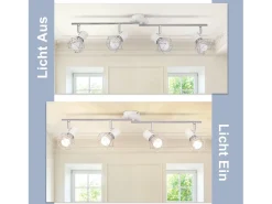 NETTLIFE 4 Focos de Techo Industriales Retro Vintage E14 Giratorios 350° Metal Brillante para Interior Salón Dormitorio Infantil Blanco Online
