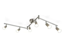Hot NETTLIFE 6 Focos de Techo Modernos para Salón GU10 Giratorios 330° Acero Inoxidable para Interior Dormitorio (sin Bombilla) Plateado
