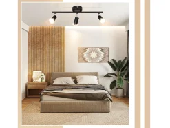 Sale NETTLIFE 3 Focos de Techo Metal GU10 Giratorio 330° Lámpara de Techo Giratoria Moderna para Salón Dormitorio Pasillo Sin Bombilla Negro