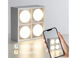 New NETTLIFE 4 Focos de Techo LED Orientables Cálido GX53 4x5W Cuadrados Modernos para Salón Comedor Oficina Cocina Pasillo Blanco