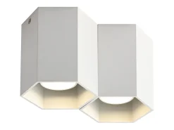 NETTLIFE Plafón-2 focos de techo Foco de superficie Foco de techo GU10 Foco de superficie Luminaria de superficie moderna Luminaria de superficie para Blanco