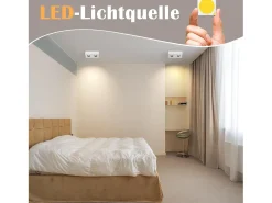 NETTLIFE 2 Focos de Techo Ekig Cálido 11W Pequeños de Superficie para Cocina Pasillo Dormitorio Comedor Blanco Clearance