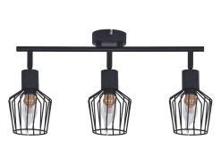 NETTLIFE 3 lámparas de techo E14 - Metal, iluminación industrial giratoria hasta 350°, lámpara de pared para el pasillo y la sala de estar, . Negro Sale