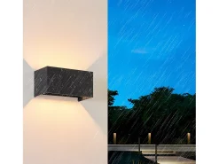 NETTLIFE Aplique Para Pared-4 Lámparas LED para Muro Exteriores Negras, Iluminación Ascendente/Descendente, IP65, Luz Blanca Caliente G9 Negro