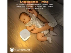 NETTLIFE Lámpara De Mesa-- Pack de 2 lámparas de mesa LED con 3 temperaturas de color, lámpara de noche, batería de 3600 mAh, carga USB Blanco