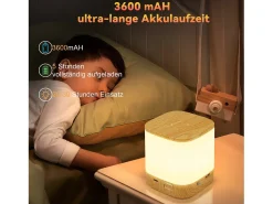 Best NETTLIFE - Pack de 2 lámparas de mesa LED con 3 temperaturas de color, lámpara de noche, batería de 3600 mAh, carga USB Dorado