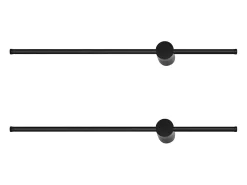 NETTLIFE - Pack de 2 luces LED de pared para interiores de 100 cm de largo, color , 8 W, lámpara de noche minimalista giratoria, blanco cálido 3000 K Negro Outlet