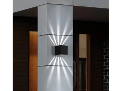 New NETTLIFE 2 piezas Lámpara mural LED Interior & Exterior - , Externa IP65 Impermeable, Lámpara mural exterior 3000K Blanco frío Arriba Abajo 10W Negro