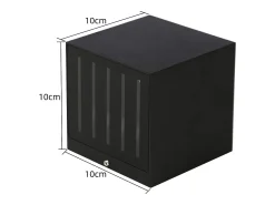 New NETTLIFE 2 piezas Lámpara mural LED Interior & Exterior - , Externa IP65 Impermeable, Lámpara mural exterior 3000K Blanco frío Arriba Abajo 10W Negro
