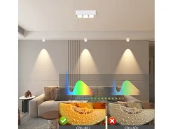 Clearance NETTLIFE 3 Plafones LED de Superficie Cálido Regulable Cuadrado 3x5W GX53 para Cocina Salón Comedor Dormitorio Pasillo Blanco