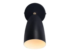Clearance NETTLIFE Aplicación mural interior negra - punto mural vintage para dormitorio retró con GU10 sin bombilla. Negro