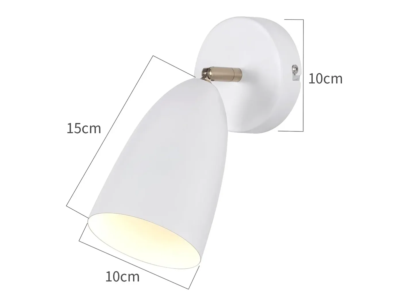 New NETTLIFE Aplicación mural interior blanca - punto de luz mural vintage para dormitorio retro GU10 Blanco