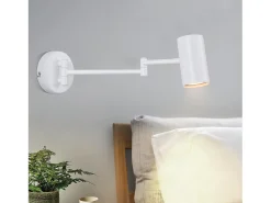Best NETTLIFE Aplicación mural interior GU10 - lámpara de pared para dormitorio, moderno spotlight sin bombilla. Blanco