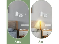 Best NETTLIFE Aplicación mural interior GU10 - lámpara de pared para dormitorio, moderno spotlight sin bombilla. Blanco