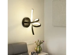 NETTLIFE Aplique de pared LED para interior, 7 W, blanco cálido, 3000 K, para escalera moderna, aluminio Negro Clearance