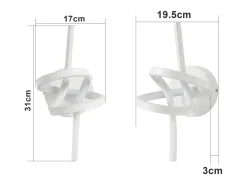 Online NETTLIFE Aplique de pared LED negro para interior, 7 W, cálido, 3000 K, para escalera moderna, aluminio Blanco