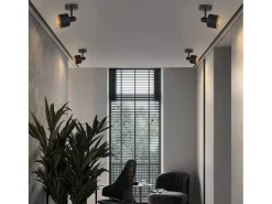 New NETTLIFE Aplique de pared vintage E14 Foco de techo giratorio y ajustable Negro