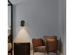 New NETTLIFE Aplique de pared vintage E14 Foco de techo giratorio y ajustable Negro