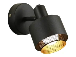 New NETTLIFE Aplique de pared vintage E14 Foco de techo giratorio y ajustable Negro