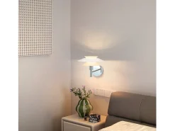 New NETTLIFE Aplique de pared interior para dormitorio - Diseño de metal , lámpara de pasillo creativa G9 Sin bombilla (Máx. 25W). Blanco