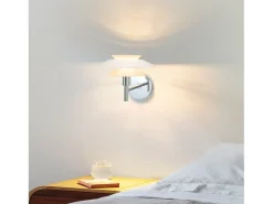 New NETTLIFE Aplique de pared interior para dormitorio - Diseño de metal , lámpara de pasillo creativa G9 Sin bombilla (Máx. 25W). Blanco
