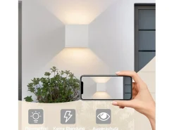 NETTLIFE Aplique Para Pared-Aplique interior - Up Down Aplique exterior Aplique LED exterior 5W IP65 blanco cálido Negro