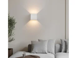 NETTLIFE Aplique Para Pared-Aplique interior - Up Down Aplique exterior Aplique LED exterior 5W IP65 blanco cálido Negro