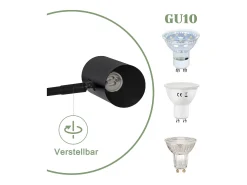 Outlet NETTLIFE Aplique Interior - Aplique Vintage Dormitorio GU10 - Sin Bombilla Negro